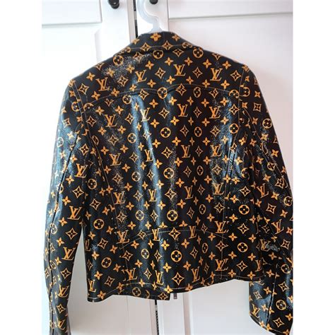 louis vuitton leather down jacket|louis vuitton monogram leather jacket.